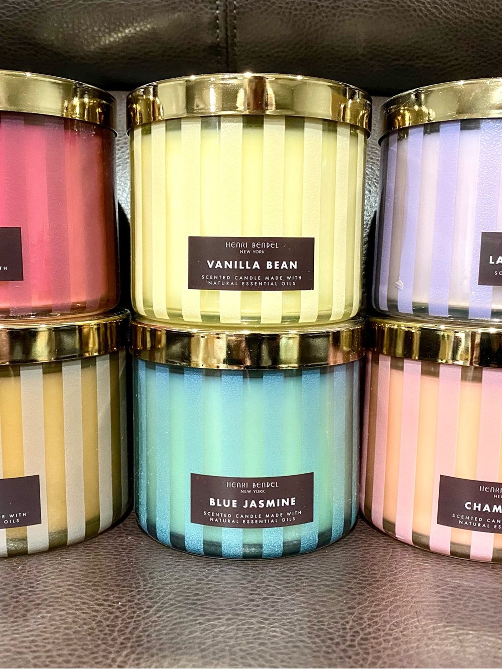 Henri Bendel 14.5oz. 3 Wick Candles Set of 6 Different Scents
